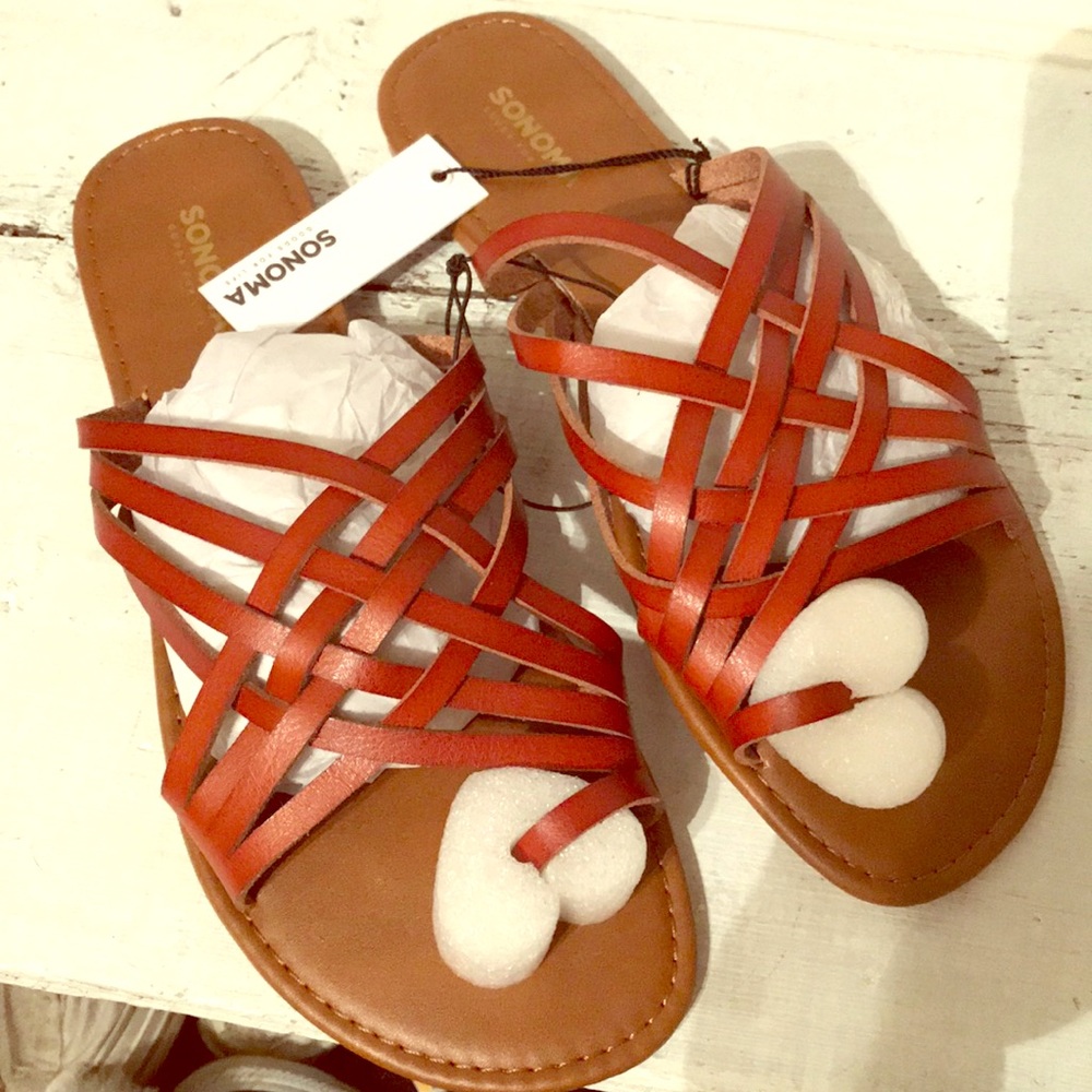 One pair of new sandals